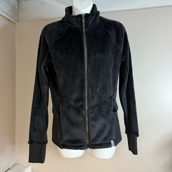 Free Country Jackets & Blazers - Free Country Fleece Jogger Full Zip Woman's small Dark Black Pockets Black